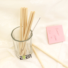 Paille en bambou potable écologique biodégradable d&#39;Anhui MÊME de 20 cm avec le logo adapté aux besoins du client